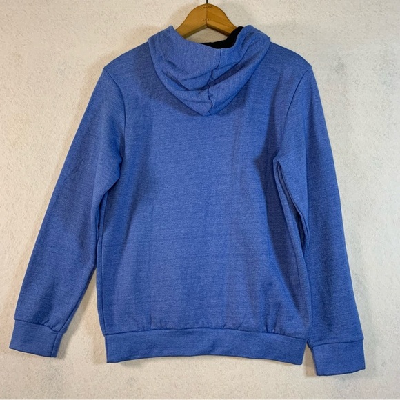 REAL WORK beautiful blue comfy basic hoodie - Picture 2 of 6
